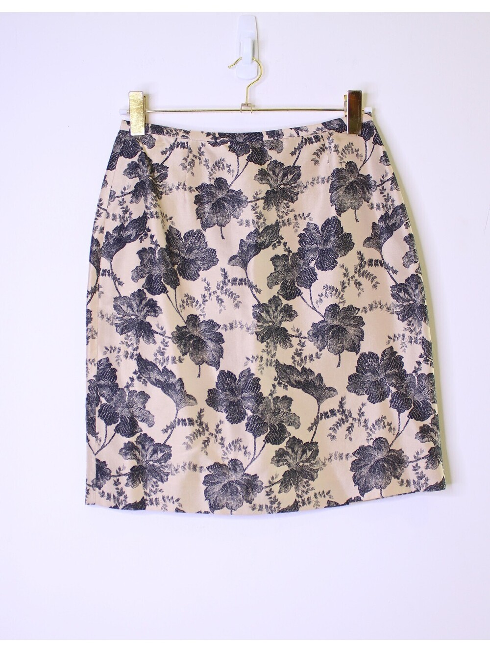 Ann Taylor Tan Silk Floral Print Mini Skirt - 4